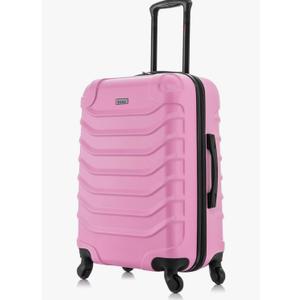 InUSA ENDURANCE Luggage with Spinner Wheels | Durable Lightweight Hardside Suitcase, Spacious Travel Bag with Handle and Trolley | 24-Inch Medium Checked Luggage | Pink