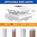 APONUO Solar Post Cap Lights 16 Pack - 4x4 5x5 6x6 Fence Post Lights, Auto On/Off, Waterproof IP64, 2-Mode (Warm/Cool White), Deck Patio Yard Solar Light for Wood & Vinyl Posts, White