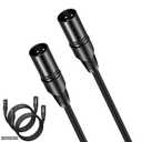 XLR Male to Male 10Ft 2 Pack,Professional Balanced Microphone XLR Cables, Extension Mic Cable Cord with 3-Pin (10Feet)