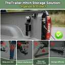 Hitch Holder for Truck Bed 2-inch Trailer Hitchs Storage,Silent & Secure Trailer Hitch Holder for 2" Ball Mount Hitches/ Shank, Trailer Hitch Accessories-Storage for Truck Bed