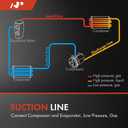 A-Premium A/C Suction Hose Assembly Compatible with Honda CR-V, 2002 2003 2004 2005 2006, 2.4L, Compressor to Evap