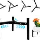 Mini 3Legs Adjustable Metal Plant Stand for 5"-10" Plant Pot  Indoor & Outdoor (Black, 1 Pcs)