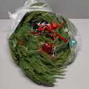 Christmas Garland for Mantle with Lights, 6 Ft Norfolk Pine Garland with 9 Christmas Bows and 2 LED Strings, Prelit Garland for Decoration Christmas, Table, Stairs, Indoor, Outdoor Decor