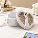 Angel Gifts for Women, Angel Figurines Small Keepsake Box - Bless You Guardian Angel Memorial Gift for Loss of Dad Mom Grandparent - Rosary Box Thanksgiving Christmas Home Decor