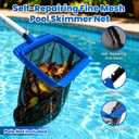 POOLAZ Pool Cleaning Kit, 3 in 1 Pool Net Skimmer & Pool Brush Head for Inground Pools & Above Ground Pools, Durable Pool Skimmer Nets & Pool Brush Compatible with Standard Pool Pole