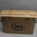 Serta Goose Feather Down Fiber Cotton Comforter Queen Size - 100% Cotton Duvet Insert - Hotel Luxury Hypoallergenic Bedding Comforter All Season Medium Warmth 90 x 90 Inch White