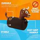 Waddle Hip Hopper Inflatable Hopping Animal Bouncer Brown Bull, Ages 2 and Up, Supports Up to 85 Pounds