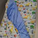 Toddler Nap Mat with Pillow and Blanket, Extra Large Rolled Napping Mats,Slumber Bags for Boys Girls,Kids Sleeping Bag for Daycare, Preschool Travel Camping (Truck)