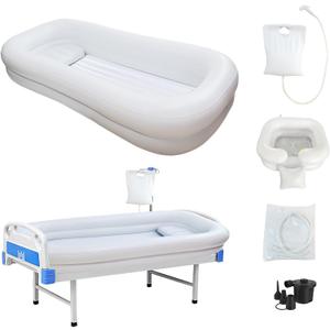 Medical Inflatable Bathtub,Inflatable Bed Bath,Medical PVC Bedside Shower Bathtub Kit,Bed Baths for The Disabled,Suitable for Disabled People, Elderly Pregnant Women, Etc