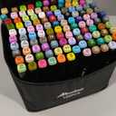 ABEIER 120 Colors Alcohol Markers Set, Dual Tips Blender Art Markers for Drawing, Permanent Sketch Marker for Kids adult coloring, Alcohol Based Marker, Adults Coloring and Artist Illustration.