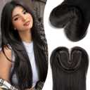 Isaic Hair Toppers for Women with Thinning Hair, 24 Inch Synthetic Clip in Topper Hair Extensions with Adjustable Band, Layered Wiglet Adds Volume and Natural Coverage (Black Ash Brown)