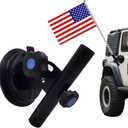 RV Flag Pole Holder, Adjustable Angle Suction Cup Flag Holder Heavy-Duty Flagpole Holder, Quick Mount Flagpole Holder for Truck, Camper, Trailer, Jeep, Boats