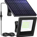 Solar Lights Outdoor 6500K Cool White Solar Flood Lights, Waterproof Dusk to Dawn Solar Powered Security Spot Lights for Porch Patio Yard Garage 1 Pack