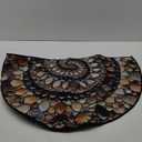 Non-Slip Rugs, Cobble Unique Half Round Design Door Mat, Muddy Dirt Trapping, Clean Rugs Indoor Outdoor Entry Decoration for Home, Garage, Patio