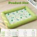 SpaceTime Cooling Mat for Dogs,Waterproof Dog Beds for Small Medium Large Sized Dogs,Bolster Cat Beds for Indoor Cats,Pet Beds with Sides for Puppy Crate,Non-Slip,Easy Maintenance (Green-Avocado, L)
