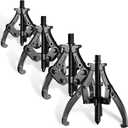 3'' 4'' 6'' 8'' Gear Puller Set, 3 Jaw Bearing Puller with Reversible Jaws, 2 Jaw / 3 Jaw Pulley Puller Tool for Pulley Gear Bearing Flywheel Removal, 4pcs Gear Extractor Tool 1.1t/1.6t/3.0t/4.4t