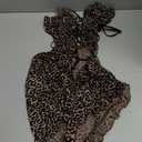 Molilove Womens Cheetah Print Romper Mesh Sexy Sleeveless Bodycon Shorts Leopard Romper Hollow Out Y2K One Piece Outfits, S