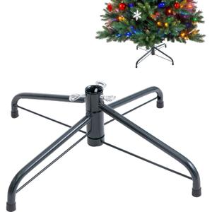 Christmas Tree Stand, 15.7inch Folding Xmas Tree Stand Metal Replacement Xmas Tree Stand Base for 3ft to 6ft Artificial Christmas Tree, Green