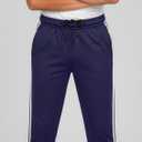 Real Essentials 3 Pack: Boy's Mesh Jogger Sweatpants - Youth Kids Baseball Football Athletic Pants with Pockets (L)