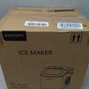 EUHOMY Countertop Ice Maker Machine with Handle, 26lbs in 24Hrs, 9 Ice Cubes Ready in 6 Mins, Auto-Cleaning Portable Ice Maker with Basket and Scoop, for Home/Kitchen/Camping/RV. (Black)