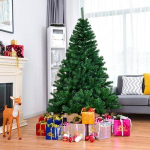6FT PVC Christmas Tree 1000 Tips Hinged Solid Metal Legs