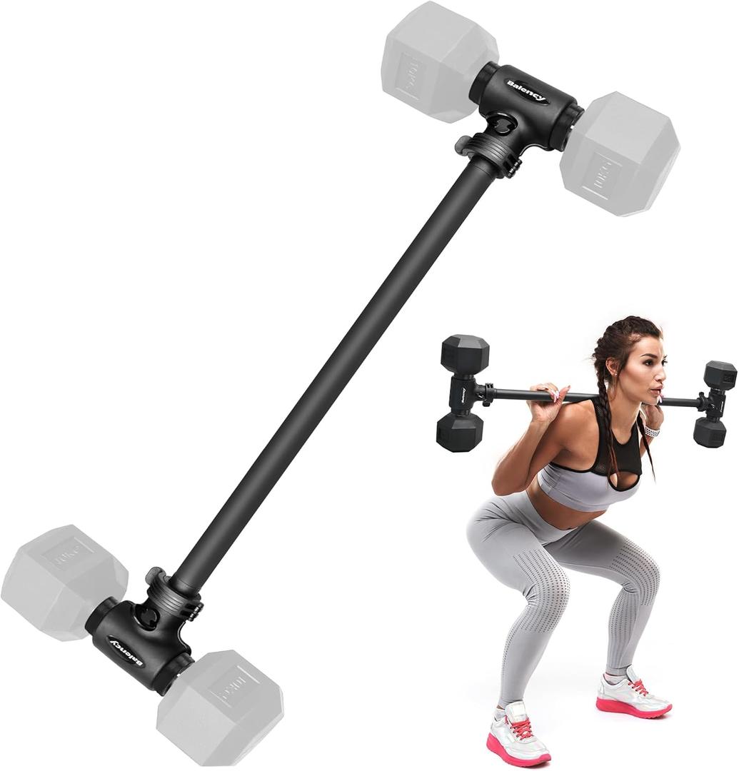 Dumbbell Converter, Convert Dumbbells to Barbell, Dumbbell Barbell Converter Bar, Balency Barbell Bar for Home Gym Workout, Adjustable Weight & Up to 200LB Capacity Weight Barbell for Weight Lifting