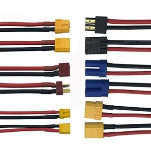 3 Pack 6Pairs RC Battery Connector Wires for Deans T-Plug XT60 XT30 EC5 XT90 Male Female RC Lipo Battery Electronic Speed Control ESC Motor