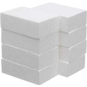 Crafare 8 Pack Craft Foam Blocks 6X4X2in Polystyrene Brick Rectangle for Arts School Projects Sculptures Floral Arrangements Modeling and Centerpieces