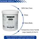 SNOWSUN Large Bulk Acrylic Paint, Titanium White Acrylic Paint 1L /42.4 oz, and 25ml*2 Pouch Charcoal Black, Gloss Non-Toxic Heavy Body Paints, Thick Art Paints for Multi-Surface Canvas Wood Ceramic Fabric Wall- Ideal for Artists & Beginners
