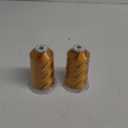 Simthread Embroidery Thread 5500 Yards Gold 214, 2 Huge Spools 40wt Polyester for Brother, Babylock, Janome, Singer, Pfaff, Husqvarna, Bernina Machine