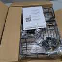 HAMITOR Corner Shower Caddy Tension Pole: Quick Installation 4-Tier Rustproof Bathroom Organizer Shelves for Bathtub Shampoo Storage - 47-121 inch Adjustable Floor Standing Bath Rack Holder - Black