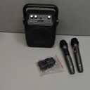 Karaoke Machine, Portable Bluetooth Speaker with 2 Wireless Microphones for Adults & Kids with Lights, Karaoke Microphone with PA System Supports USB/TF/FM/AUX for Home Party Home System Packages (Black)