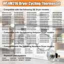 WE4M216 Dryer Cycling Thermostat Compatible with GE Dryer,Replaces 276485 AH267949 EA267949 PS267949 WE04M0056 WE04M0216 WE4M317 WE4M56