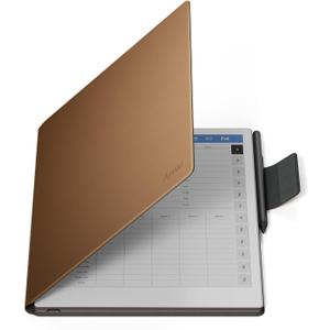 Ayotu Case for Remarkable Paper Pro, Premium PU Leather Book Folio with Pen-Buckle, Smart Magnetic Cover for Remarkable Paper Pro 11.8" Color Tablet Only, Bundle with Premium Membership (Brown)