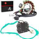 Stator & Regulator Rectifier w/Gasket Compatible with Yamaha Wolverine 350 2000-2001 Big Bear 350 4WD 1997-1999 Big Bear 350 2WD 1999