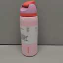 Owala FreeSip Insulated Stainless Steel Water Bottle with Straw for Sports and Travel, BPA-Free Sports Water Bottle, 32 oz, Pink, Angel Food Cake