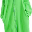 Adult Astronaut Onesie Costume Pajamas Cartoon Onesie Halloween Sleepwear Zipper Jumpsuit (Green)