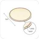 8 Inch 10 Pack Basket Bottom for Crochet Unfinished Wood Round Weaving Knitting Base for Crafts