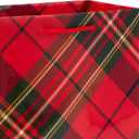 2 x Hallmark Image Arts 8" Medium Christmas Gift Bags (8 Red and Green Bags: Plaid, Snowflake, Joy, Deer) for Teachers, Coworkers, Family