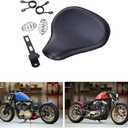 Motorcycle 13" Cushion Softail Spring Bracket Seat for Harley Suzuki Yamaha Bobber-Black