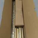 Gold Double Curtain Rod, 36 to 72 Inch Dual Curtain Rods with Aluminium Modern End Cap Finials, 1 Inch Adjustable Heavy Duty Window Treatment Rods, Telescopic Metal Double Drapery Pole Set