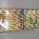 2 x YAOSHENG [100 Pack] Pink & Gold Paper Straws Disposable, 100% Biodegradable Multi-Pattern Party Straws For Birthday, Wedding and Holiday Decoration (Seven Colors)