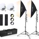 Skytex Softbox Lighting Kit 2Pack 20x28in Soft Box | 85W 2700-6400K E27 LED Bulb Continuous Photography Lighting, Photo Studio Lights Equipment for Camera Shooting, Video Recording