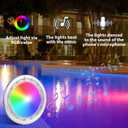 Led Pool Lights for Inground Pool, 12v Pool Light with 50FT Cord, 60W 10 Inch Led Pool Light with Controller, Remote and APP Control, Suitable for Most 10 Inch Wet Niche, IP68