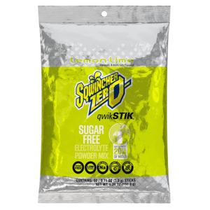 2 x 
Sqwincher .11 Ounce Qwik Stik Zero Instant Powder Concentrate Stick Lemon Lime Electrolyte Drink - Yields 20 Ounces (50 Each Per Package)