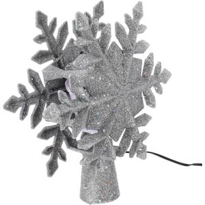 Luxshiny Snowflake Projector Led Tree Topper Light for Christmas Rotating Decorative Lamp for Holiday Parties and Family Gatherings Easy to Install