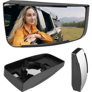 Lower Passenger Side Mirror Replacement for Chevy Express 2500 3500 Van/GMC Savana 2500 3500 2003-2017, Chevrolet Express 1500/Savana 1500 Van 2003-2014 - Right Side View Convex Mirror Glass, Right