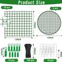 Convivium Plant Protectors from Animals 6 Packs, 13 x 12 in Metal Chicken Wire Cloche Plant Cages for Outdoor Plants, Garden Fencing Animal Barrier with Detachable Dome Lid, Stakes & Zip Ties