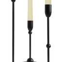 VROOMIUM Black Candlestick Holders- 3 Pcs Metal Candle Holders for Table Centerpiece, Stable Modern Candle Holder for Home Decor, Party, Wedding