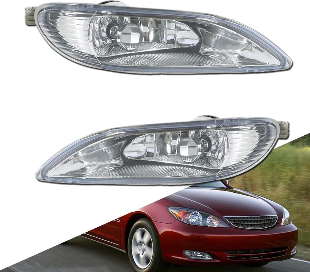 2-Pack Fog Lights Assembly Fog Lamps Replacement for Corolla 2005-2008, Replacement for Camry 2002-2004, Replacement for Solara 2002-2003